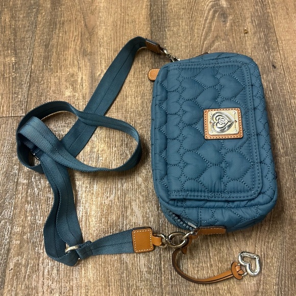 Brighton Kira Heart bag MINT/NEW condition- smaller crossbody beautiful blue - Picture 2 of 12